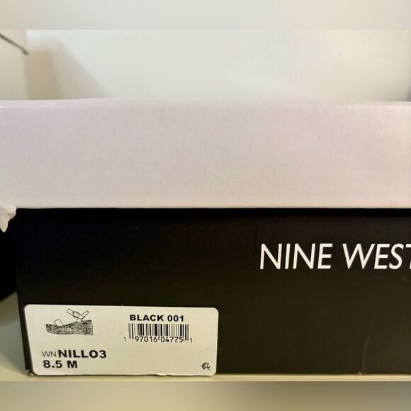 NIB Nine West Black NOAN3 Womens Tweed Open Toe Espadrilles 8.5 - Picture 7 of 7